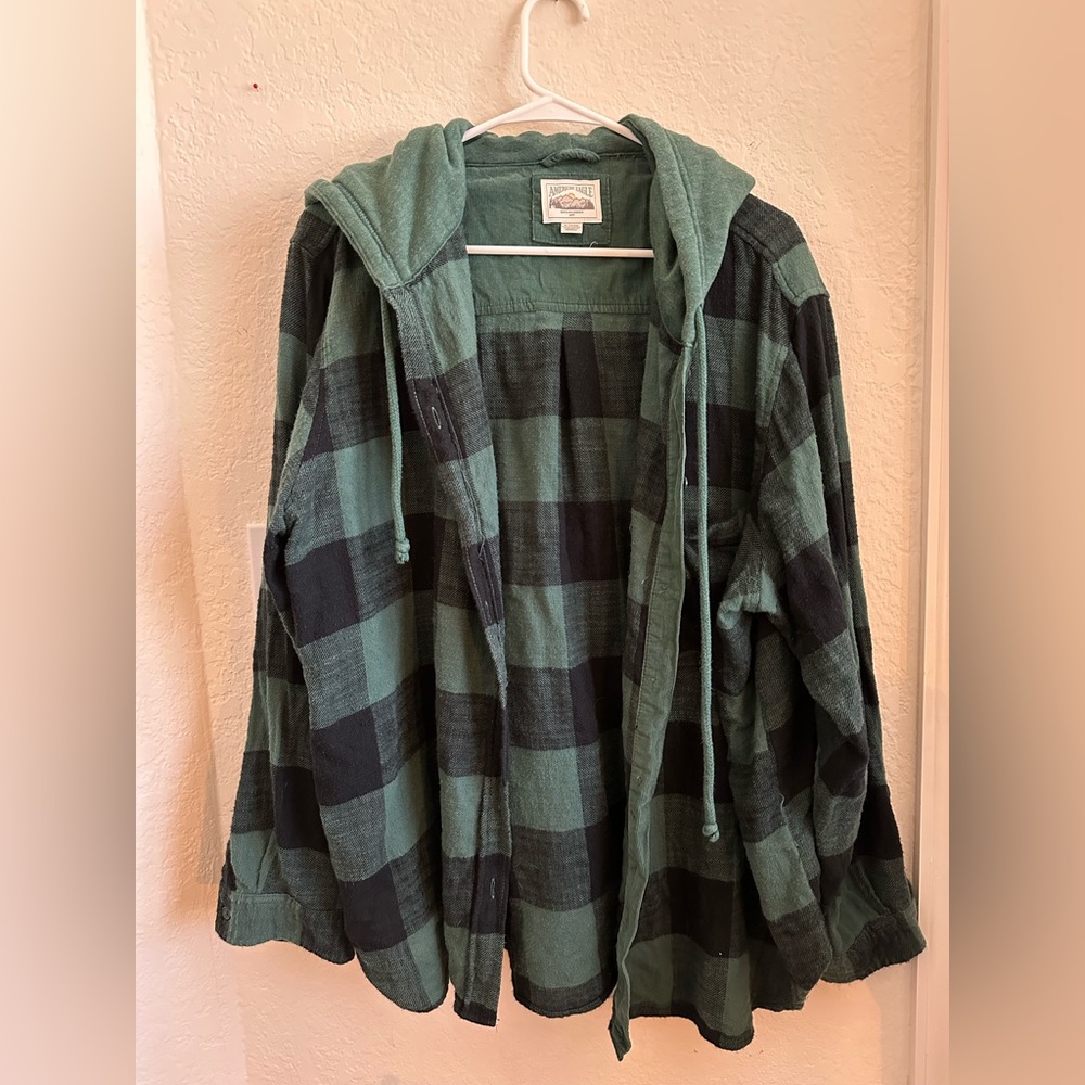 American Eagle XL Flannel Hoodie